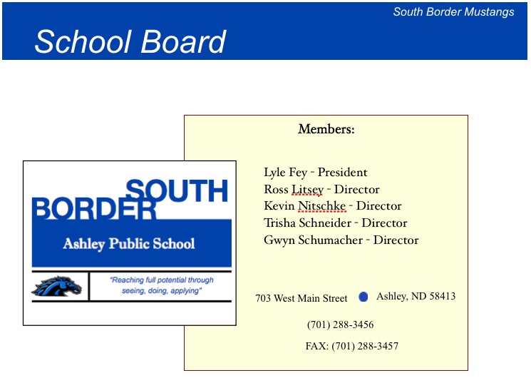 School Board Ashley Public School